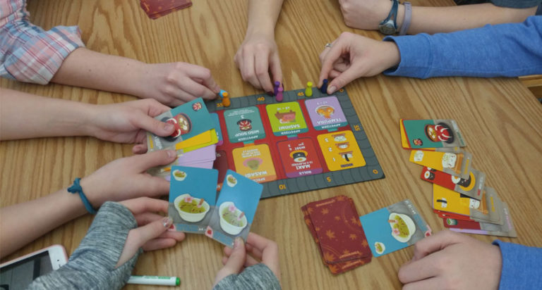 Sushi Go Party in the classroom