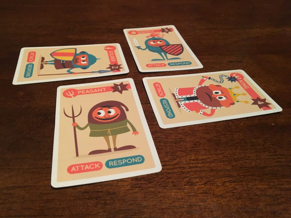 ofknightsandninjaspeasantssoldierskingsattackcards One Board