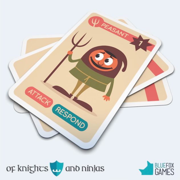 of_knights_and_ninjas_cardgamepeasantbluefoxgames One Board Family