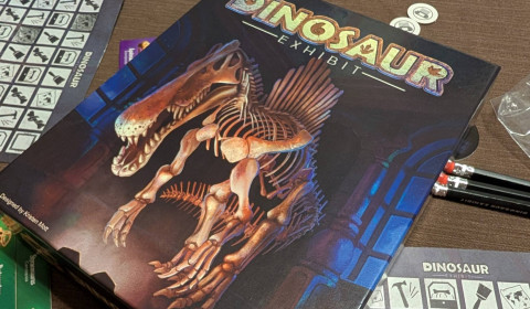 Dinosaur Exhibit game box and components