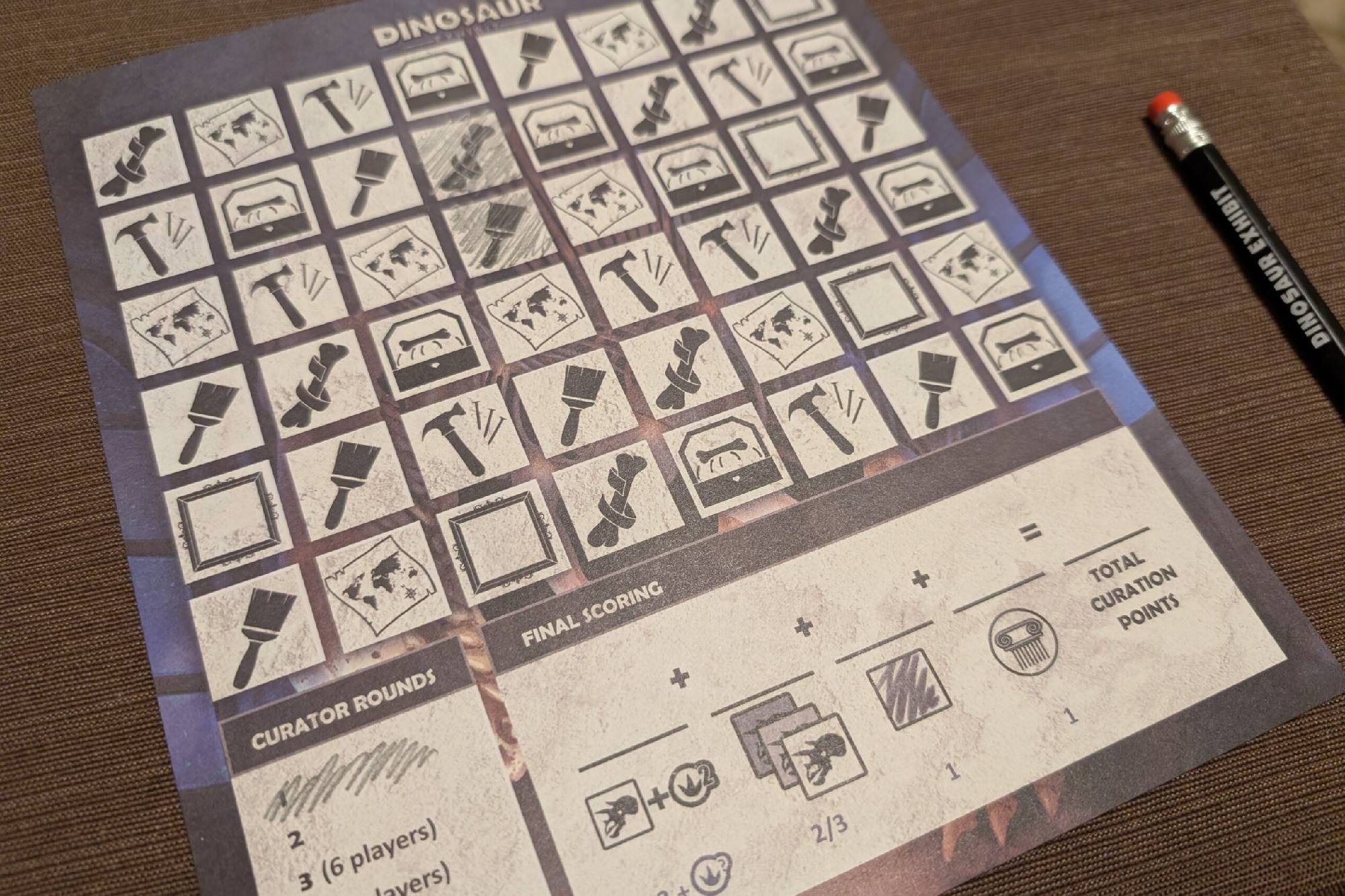 Dinosaur Exhibit sheet