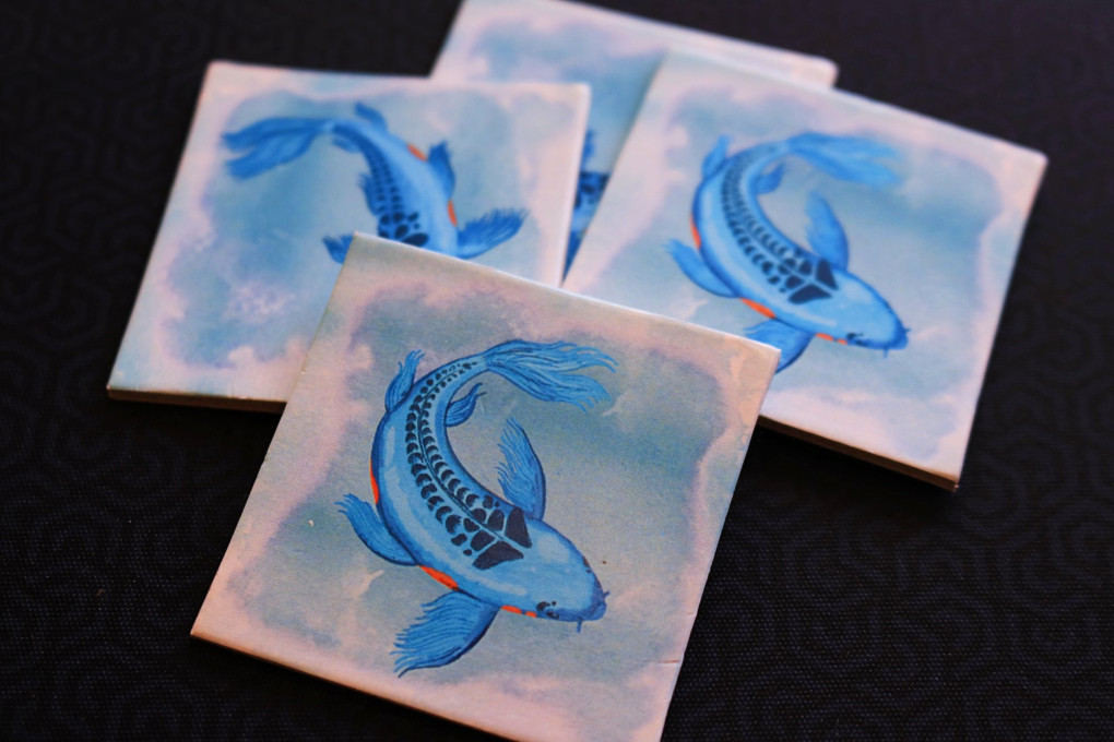 Kohaku: The Big Pond - blue koi