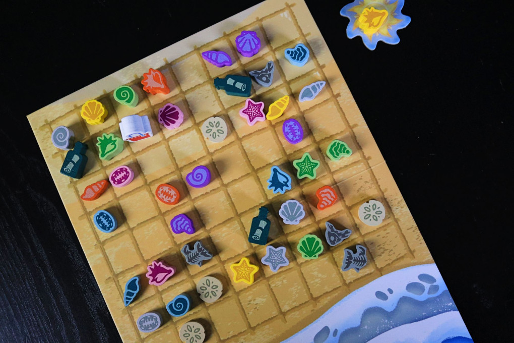 Seashells - overhead view of the board